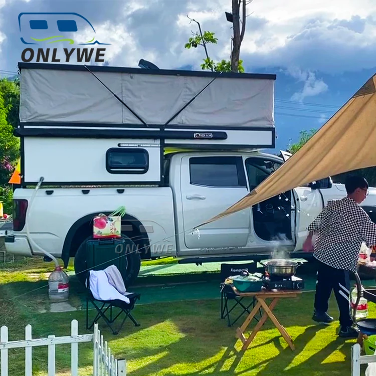 Onlywe Custom Slide On PickUp Truck Camper Light weight Slide In Pop Up Truck Bed Camper 4x4 Flatbed Truck Camper For Pickup