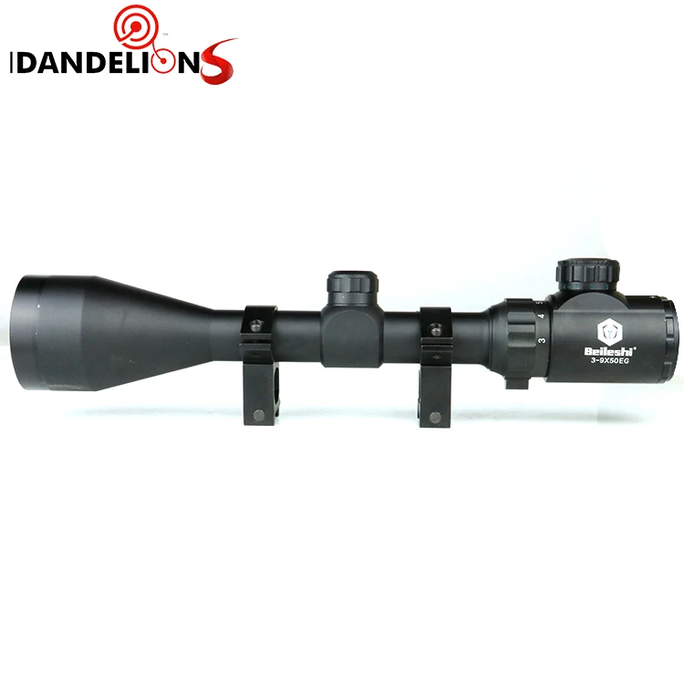 
Hot sale 3-9X50 objective lens adjustable hunting rifle scope waterproof shockproof HD optical lens night vision riflescope 