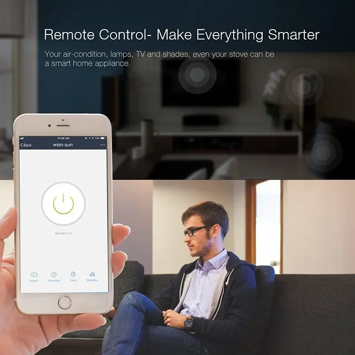  MVAVA 1 Gang Smart Light Switch No Neutral WIFI Tuya Alexa and Google