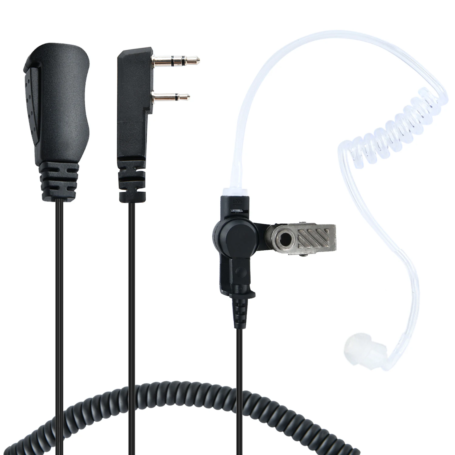 Air Acoustic Tube Headset Earpiece For Walkie Talkie With MIC Two Way Radio Security Guard Earpiece referee earphones