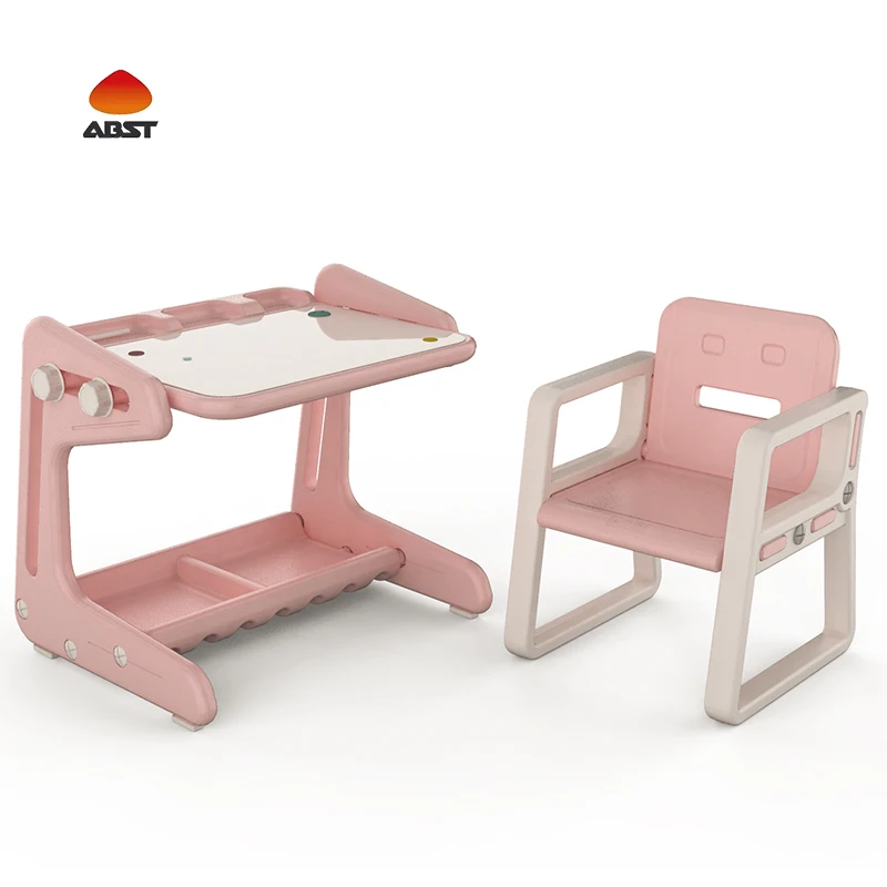 ABST 3 in 1 Kid Desk Chair Set Children Study Table with Magnetic Dry Erase Board