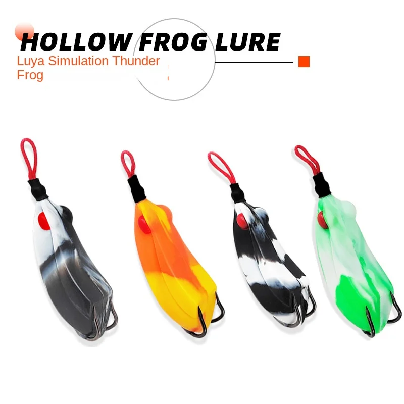 Custom Processing Black Freshwater Blackfish Lure Thunder Frog Remote Soft Bait Double Hook Floating Water Blood