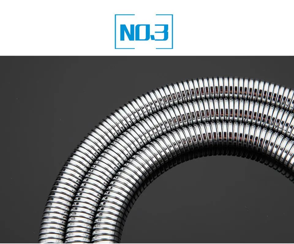 Gappo Shower Hose with Brass Nuts Bathroom 201SS EPDM G1/2 100cm shower hose G43-1