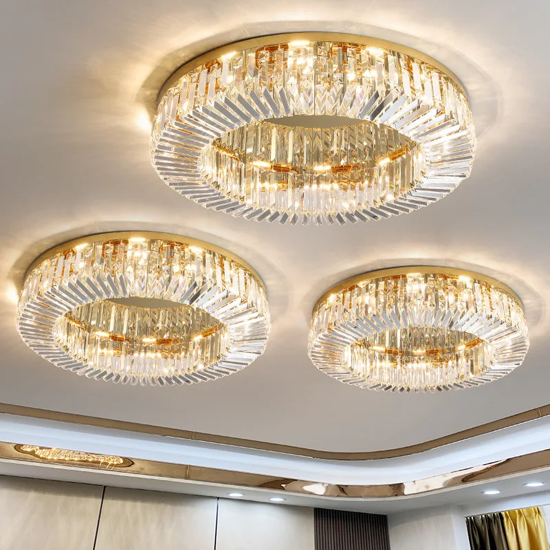 China Modern LED Crystal Ceiling Lamp Luxury Ceiling Mounted LED Light Fixtures