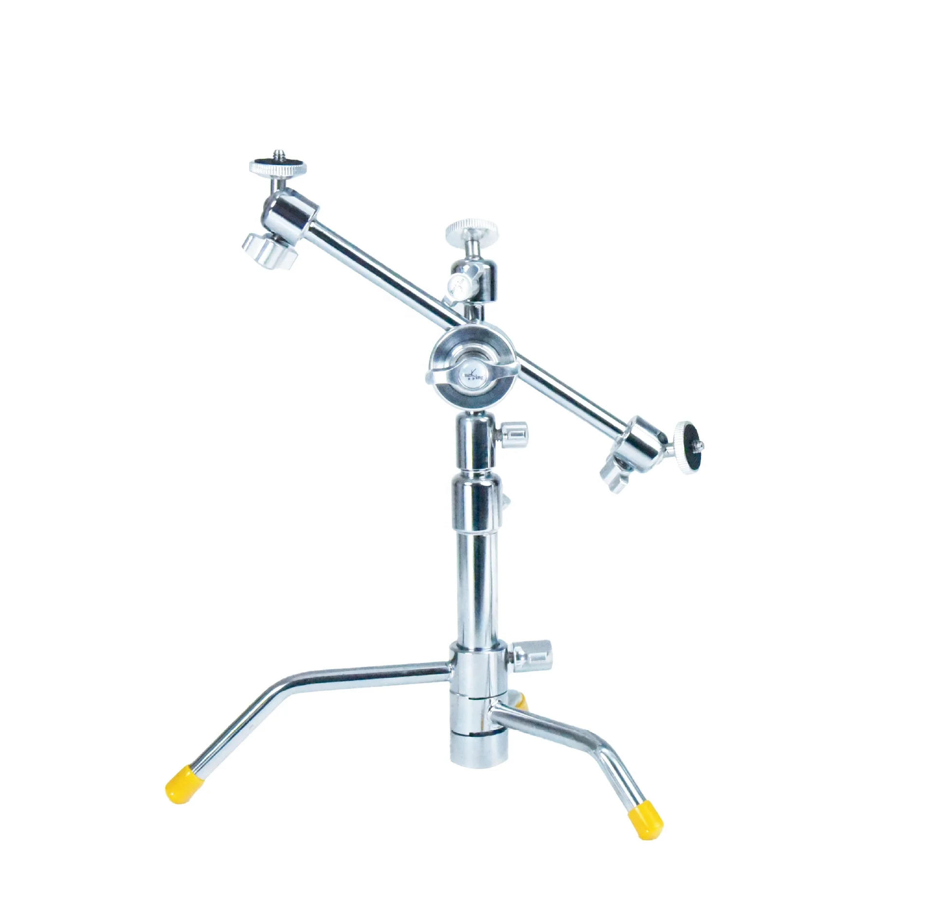 Three Ball Head desktop 27~47cm Foldable Mini C Stand Tripod Stand for Livestreaming Video broadcasting vlogging video making