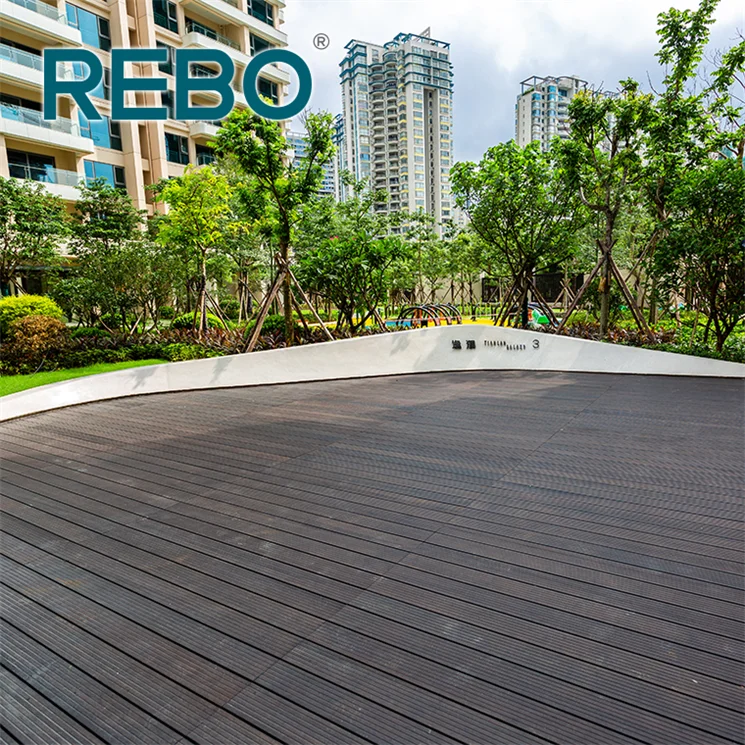 Waterproof bamboo outdoor floor covering for balcony