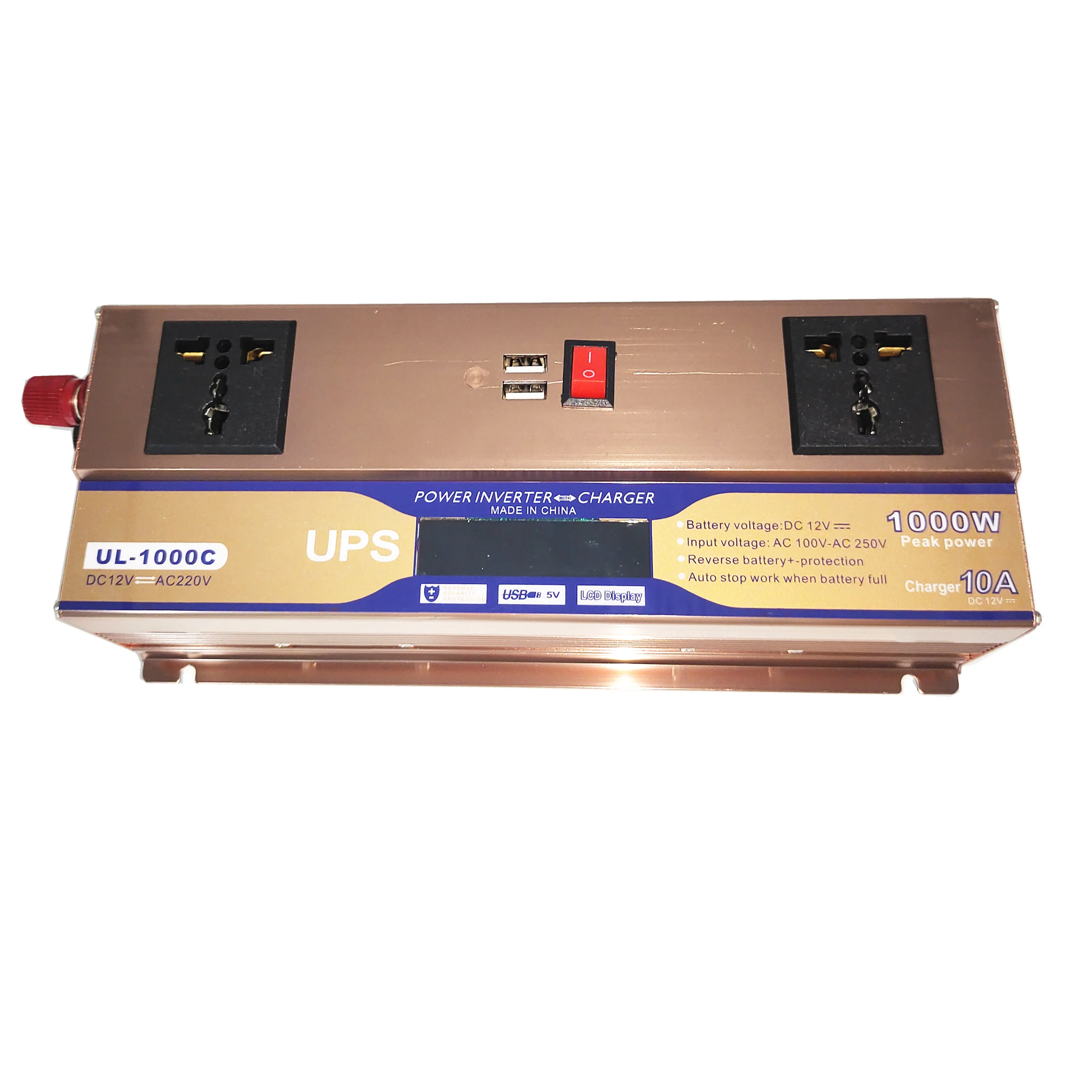 with UPS & Charger Function 1000W 12V 24V DC/AC 110V 220V Modified Sine Wave Power Inverter 2000W