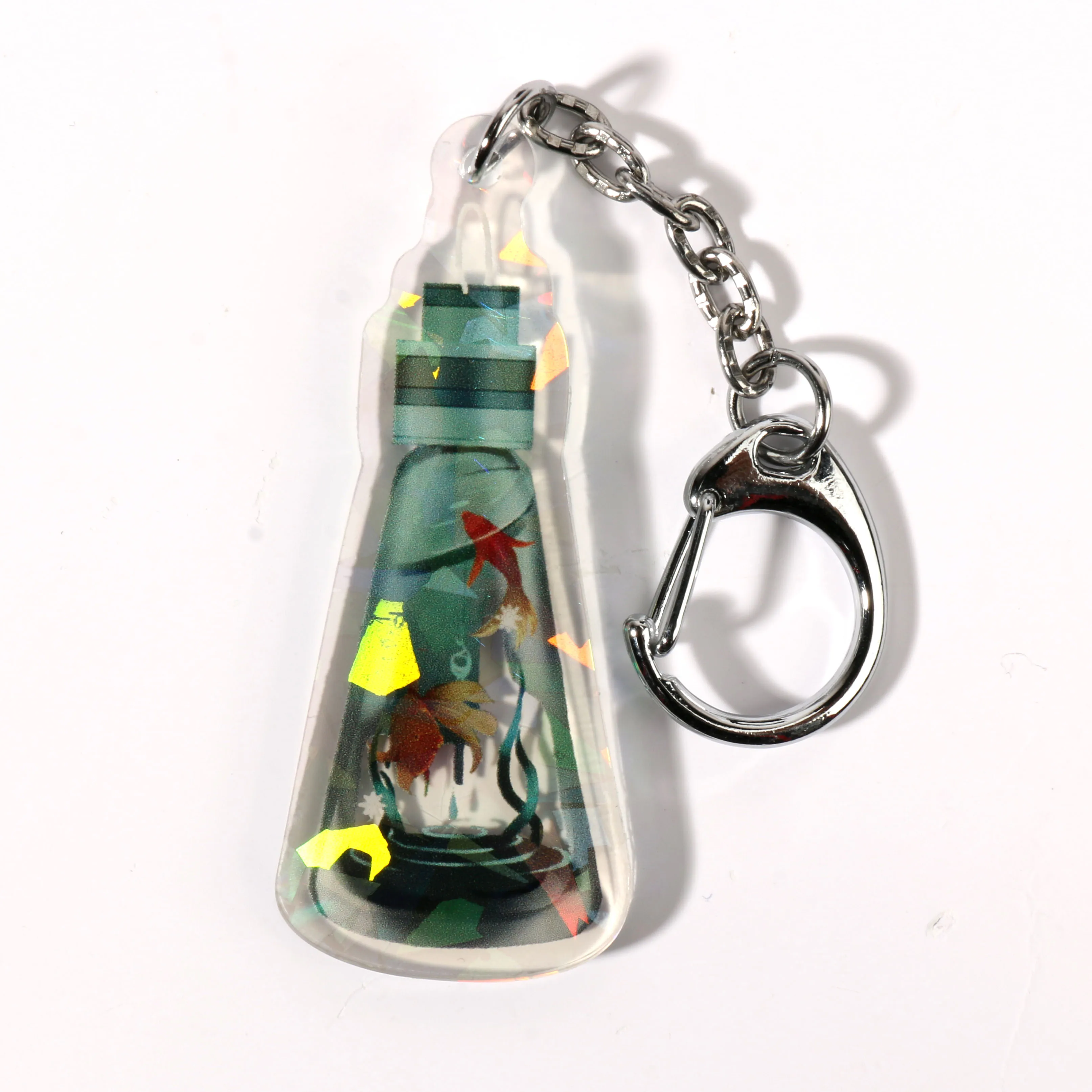 Customized   No Moq Blank Keyring Key Chain  Lighter Offset Printing Acrylic Keychain