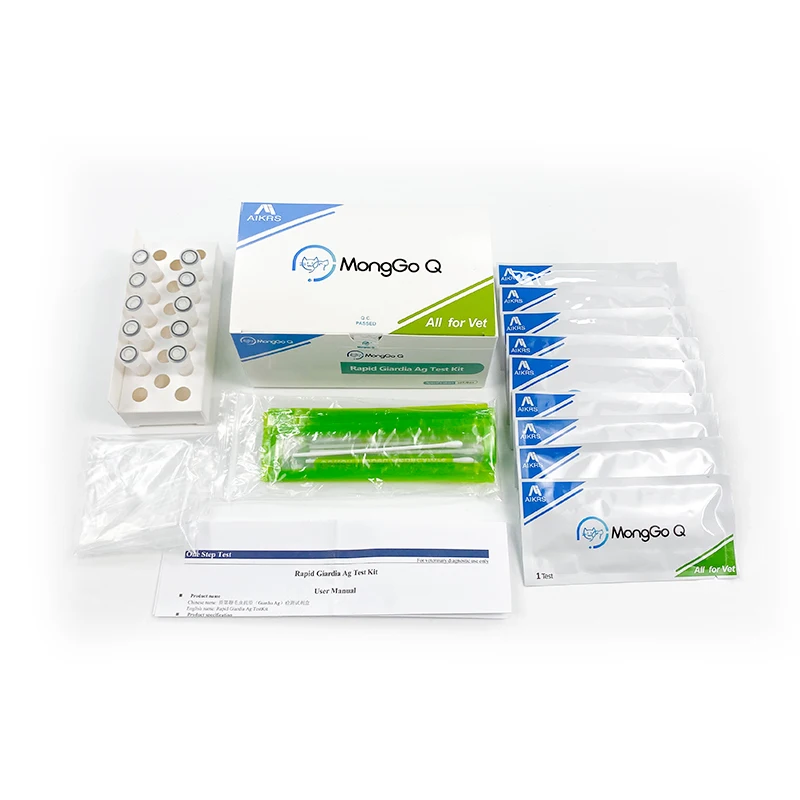 Veterinary Clinic use Rapid Diagnosis Giardia Antigen Test Kit GIA for dogs and cats