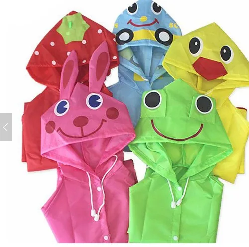 Plastic Hooded Rain Coat for Boys Yong Boy Colorful Raincoat