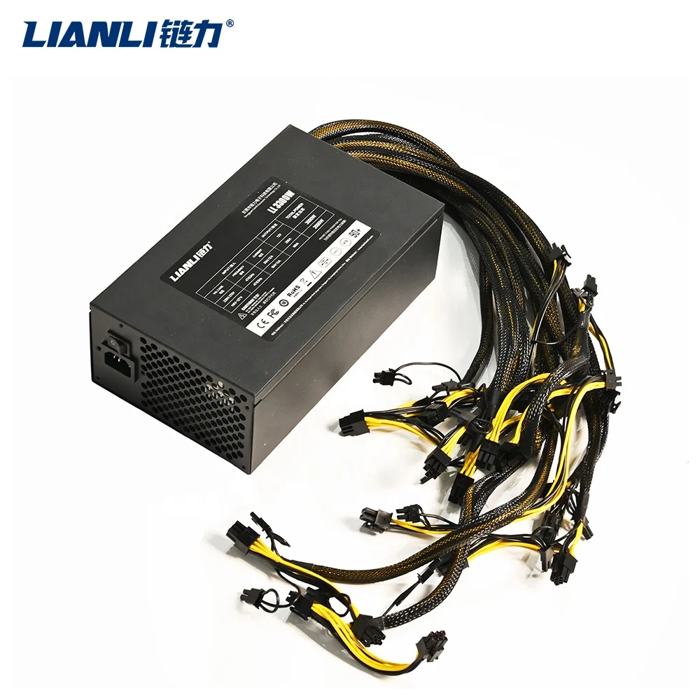 Блок питания с широким диапазоном напряжения 2000 Вт высокомощный импульсный источник 110-240 В до 12 адаптер 8 графических