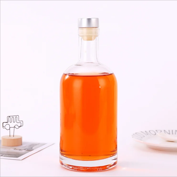  Оптовая продажа стеклянная бутылка для спирта водки 1000 мл 750 500 375 ликера с пробкой