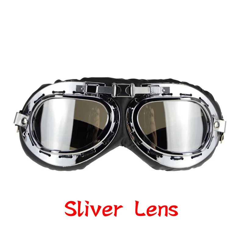 New Universal Vintage Pilot Biker Motorcycle glasses for Helmet Open Face Half Motocross  For  Motorbikes