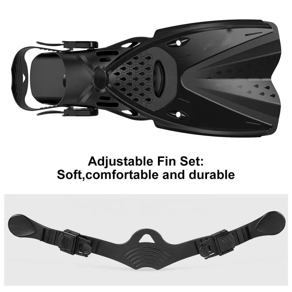 Deep Sea Rubber Adjustable Comfortable Long Diving Fins