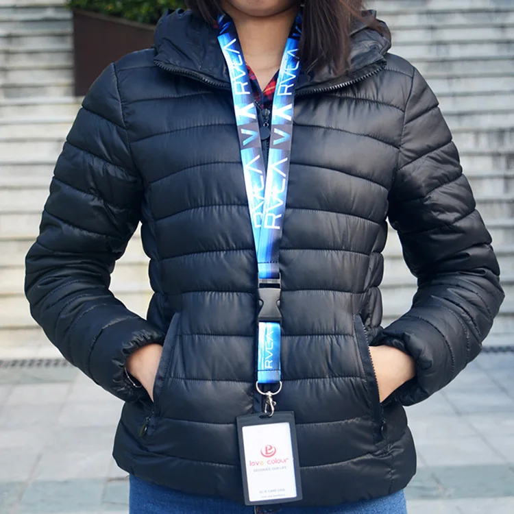 Cheap Retractable Badge Teacher Card Holder Breakaway Sublimation Keychain VIP Lanyards With Logo Custom Polyester RPET Lanyard