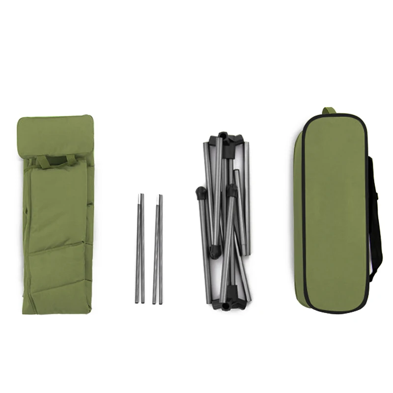 Rocking Recliner Camping Fishing Chair Aluminum  Swing Camp Chair Padded Garden Hammock Camp Chairs with Pillow