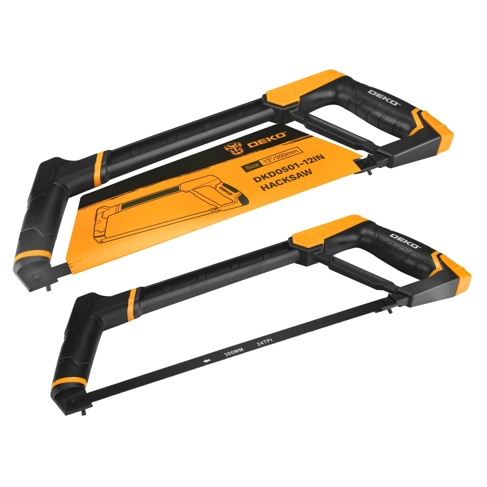 DEKO DKD0501-12IN Best Selling Hacksaw Steel Blade Cutting with Handle Professional Cutting Tools