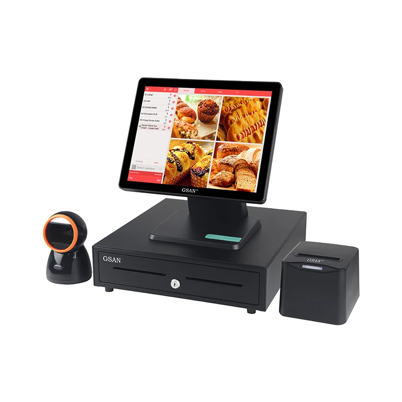 J6412-Powered GS-T5 POS System with 8G DDR4 Memory and 256G SSD Featuring a 15-Inch Screen for Optimal Retail Efficiency