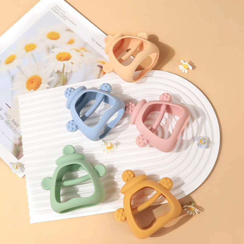 Baby Rattle Crochet Toys Teething Baby Rattles And Teethers Toy Food Grade Silicone Baby Teether