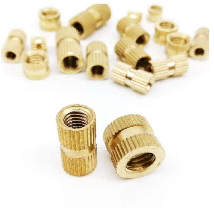 M2.5 M3 M4 M5 M6 Brass Pure Copper Thread Injection Knurled Insert Nut Nutsert Embedded Nuts