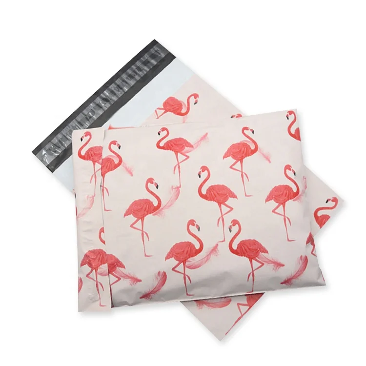 Side Packaging Eco Friendly Mailer Bag Custom Handle Poly bag For Clothes Thank You Poly Mailing Bag