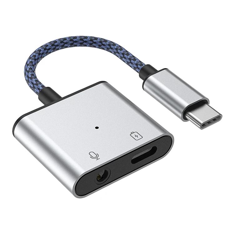 Адаптер 2 в 1 type-c со светом usb-c для 3 5 мм аудио конвертер aux адаптер мобильного