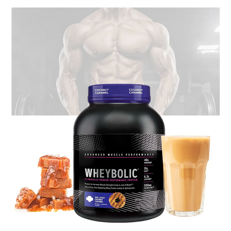 Custom Sports Supplements Serious Mass Coconut Caramel Flavor Vegan Whey Protein Powder