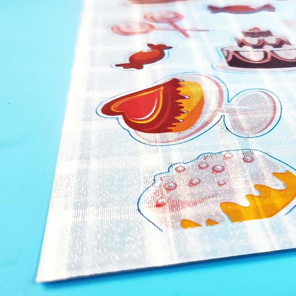 circle pattern security cut ink x11 backing hologram die vinyl paper blank roll 8.5 with sheet custom holographic sticker sheet