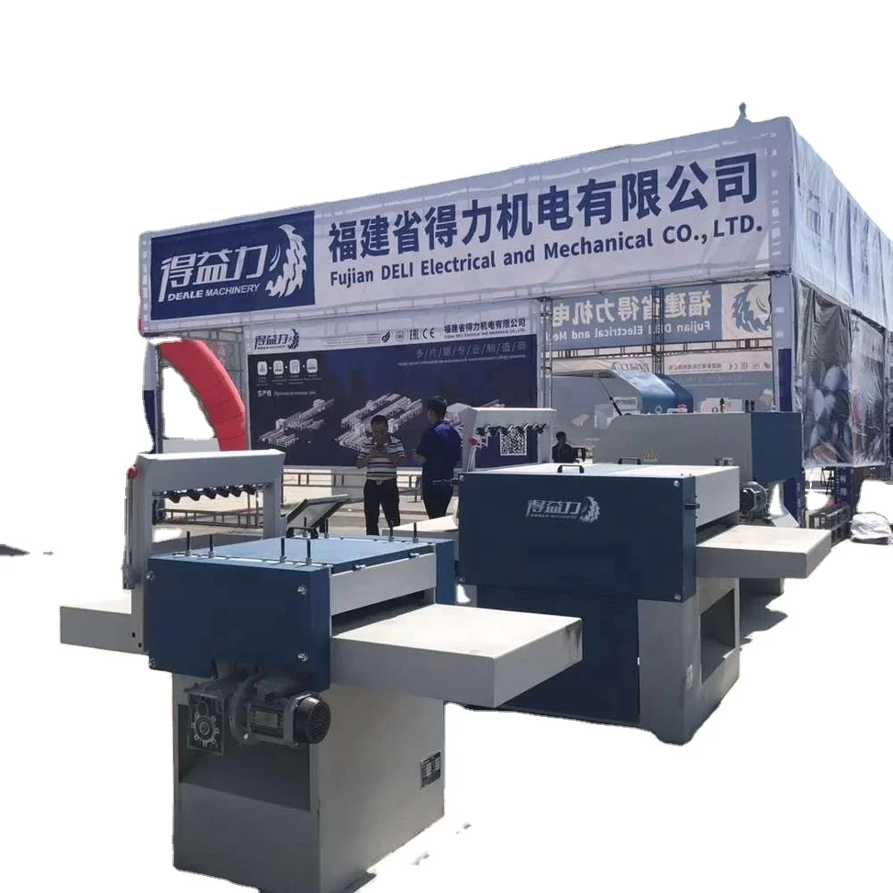 DEALE automatic customized board edger  trimming plywood multi rip saw woodworking machine MJ-Q1-600-25-4D