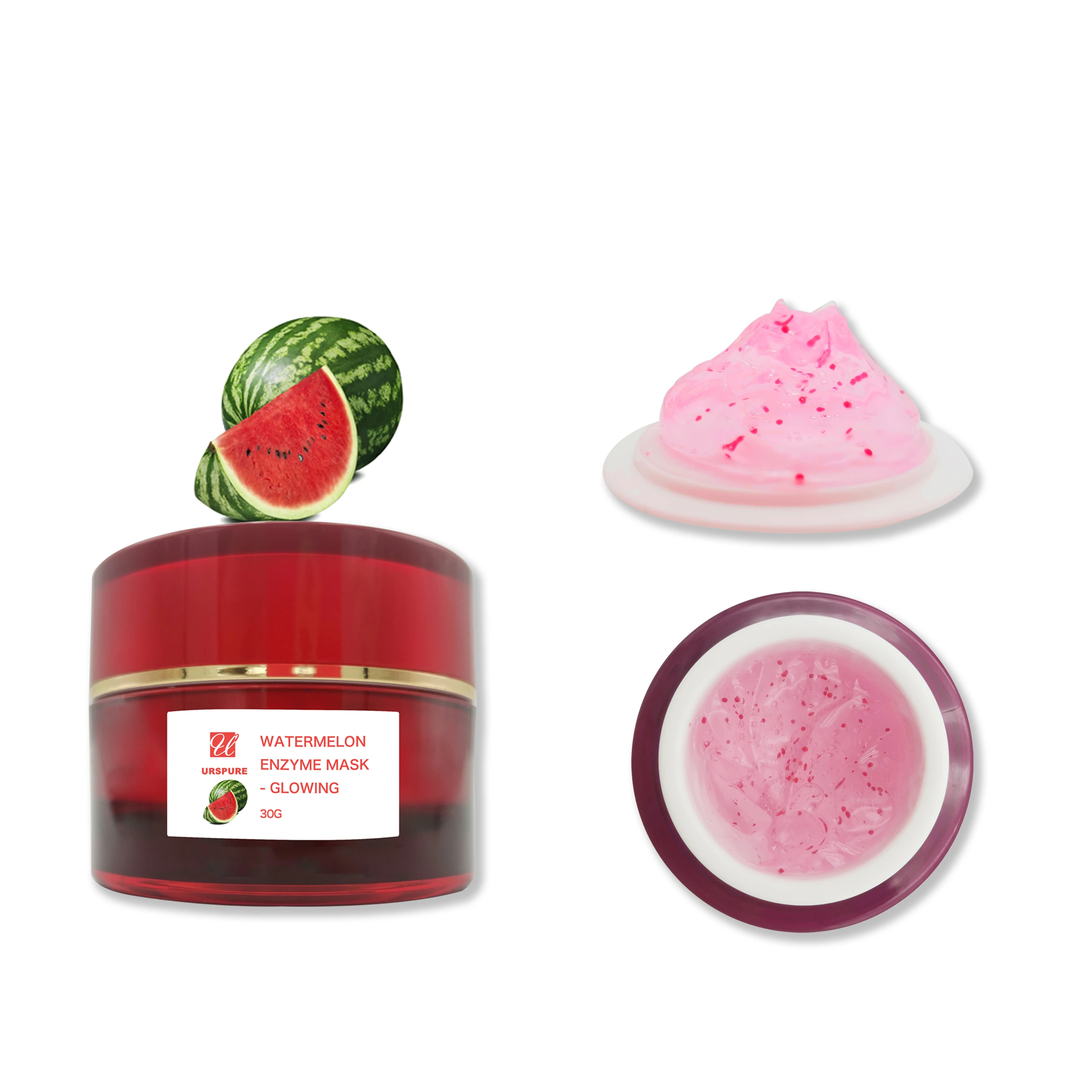 Skin Care  Hydrating Organic Berry Fruit Enzyme Mask Avocado Strawberry Watermelon Turmeric Papaya Gel Face Clay Jelly Mask