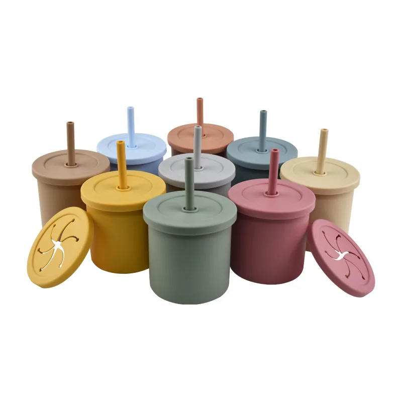 100% Food Grade Unbreakable Divided Feeding Plate Silicone Non-slip Suction Bowl And Chew Spoon Set For Babies And Toddlers