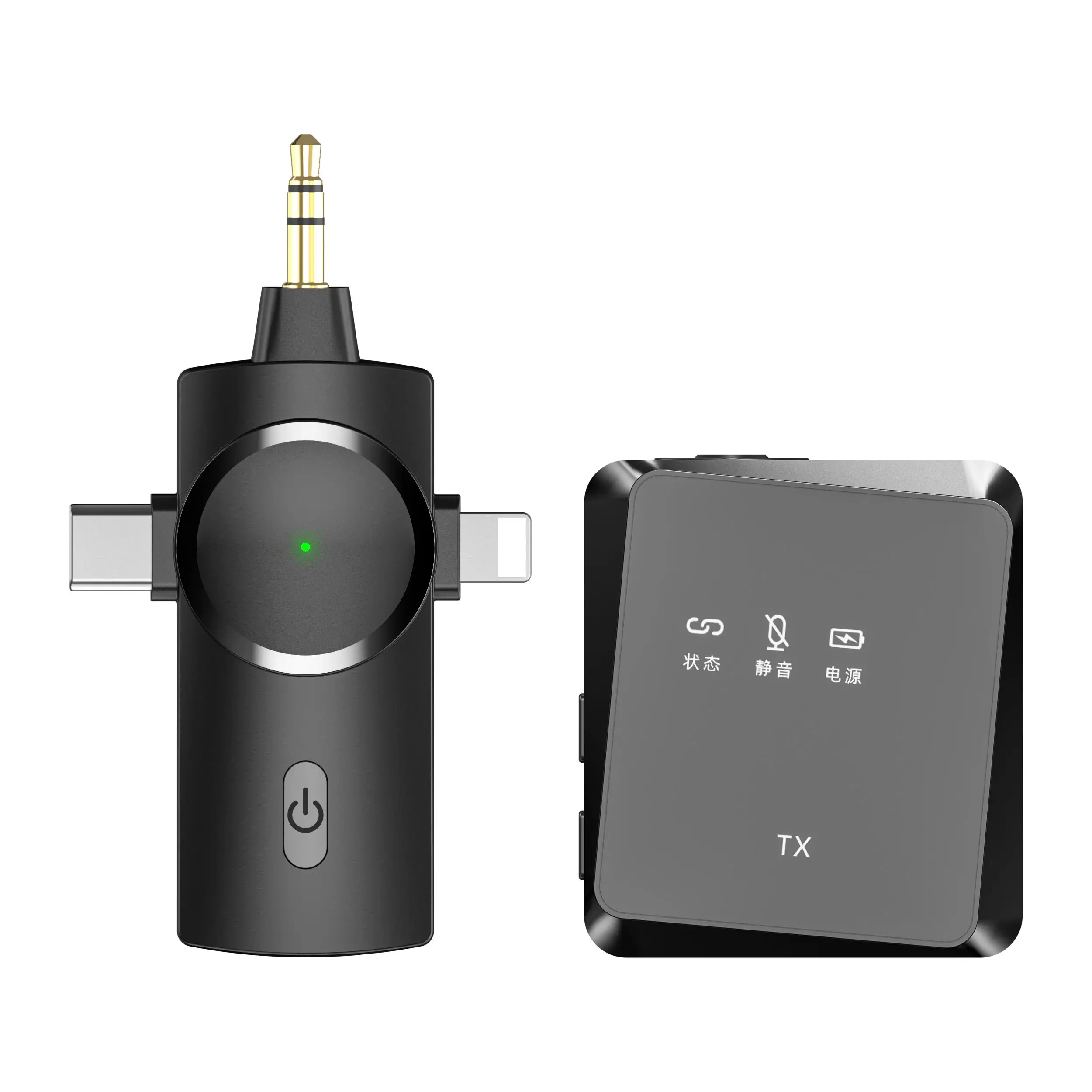 Hot selling 3 In 1 Live Streaming Microphone Studio  Equipment Microphone Professional Wireless Microphone for phone for camera