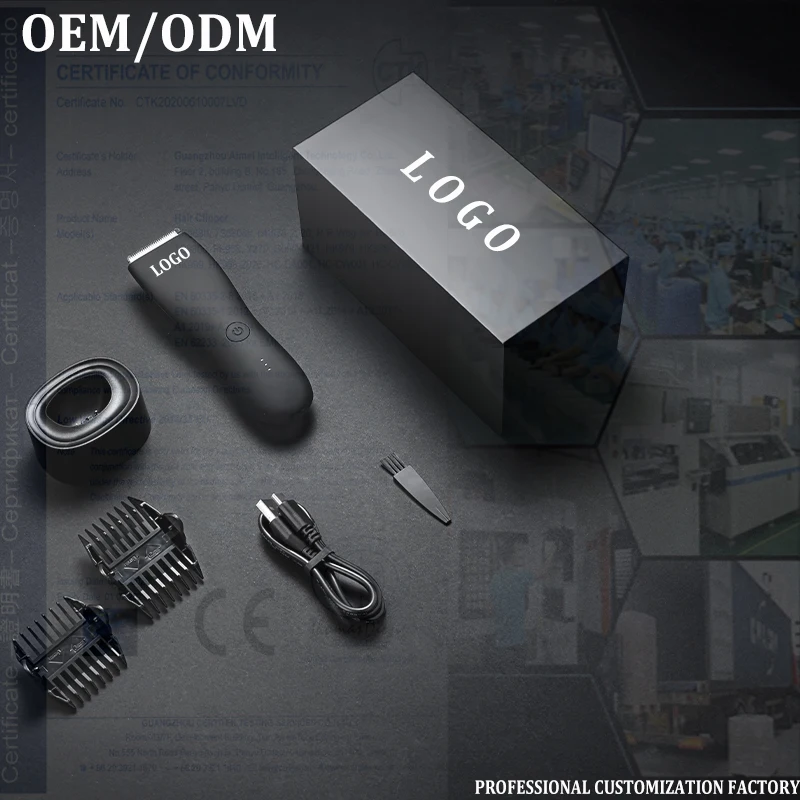 OEM Washable Electric Grooming Trimmer LED-light Hair Removal Epilator Shaver Body Groomer Beard Grooming Kit Hair Trimmers