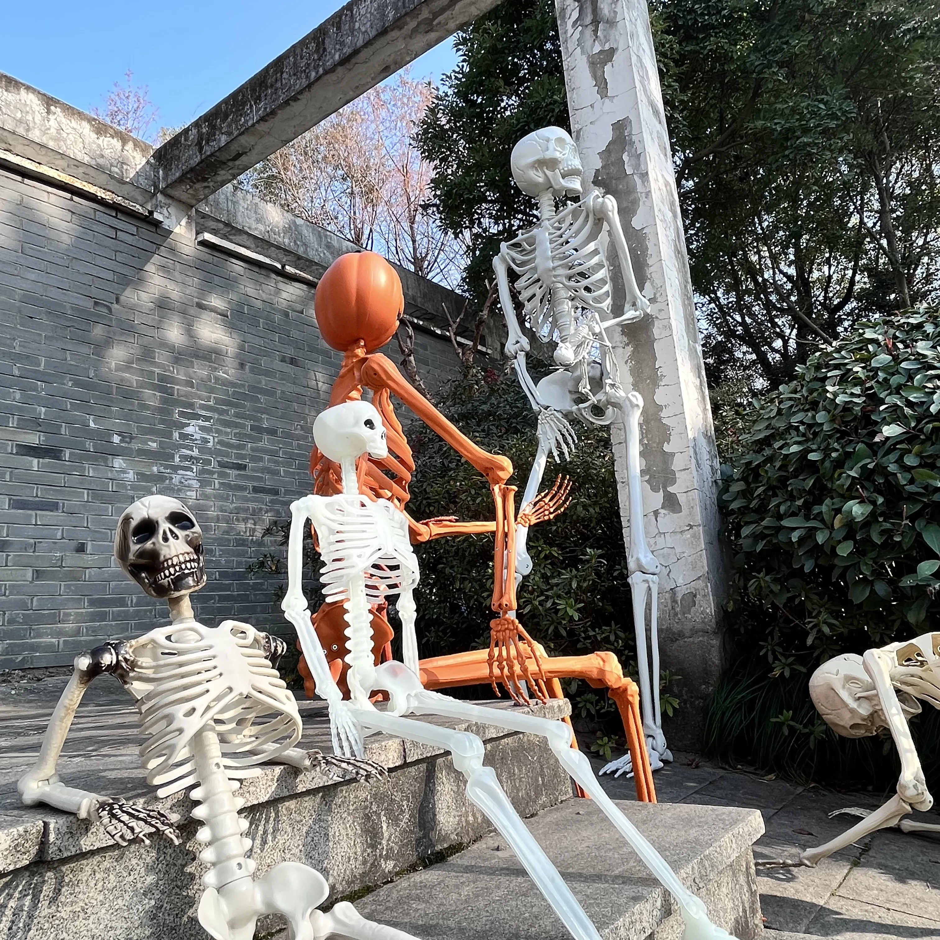 Halloween Prop Accessories Life Size posble Joints Bones Human Halloween Skeletons For Holidays Decoration