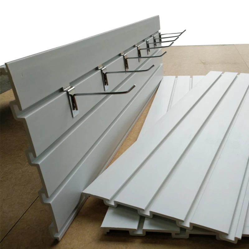Heavy duty slatwall pvc panel for shop display