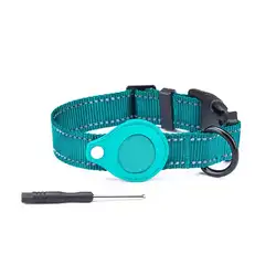 Pet Supplier Custom New Arrival Interactive Firmly Installed Anti-lost Reflective Airtag Large Dog Collar Holder GPS Tracker Air
