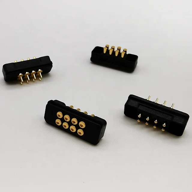 8 pin new custom spring loaded contact smd battery pin  solder connector probe adapter pogo pin