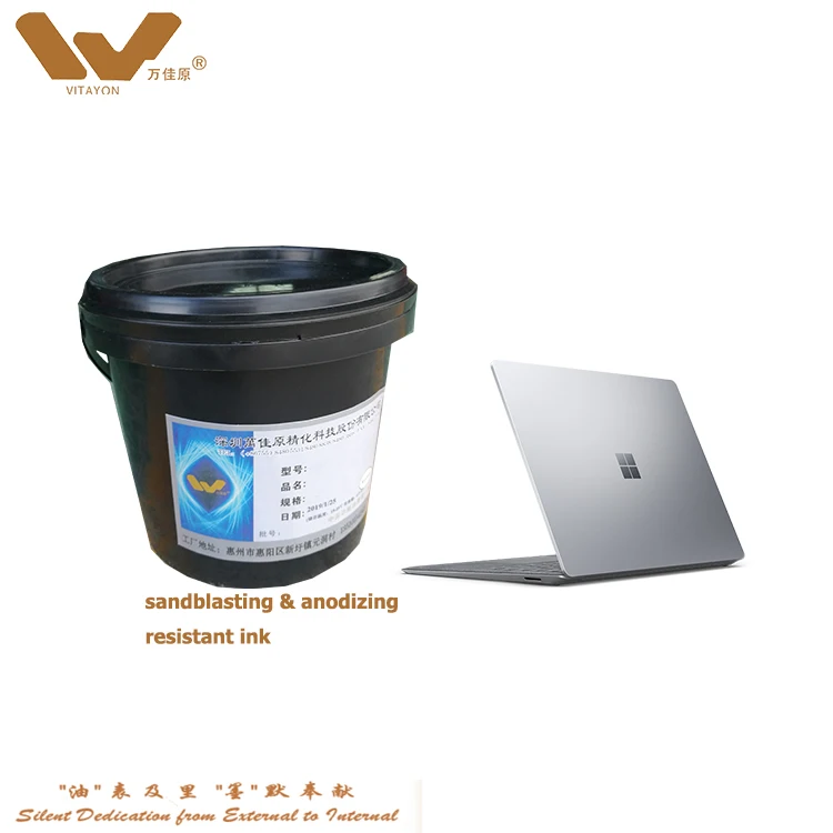 Sandblasting & anodizing resistant ink Aluminum surface chemical for Notebook Case