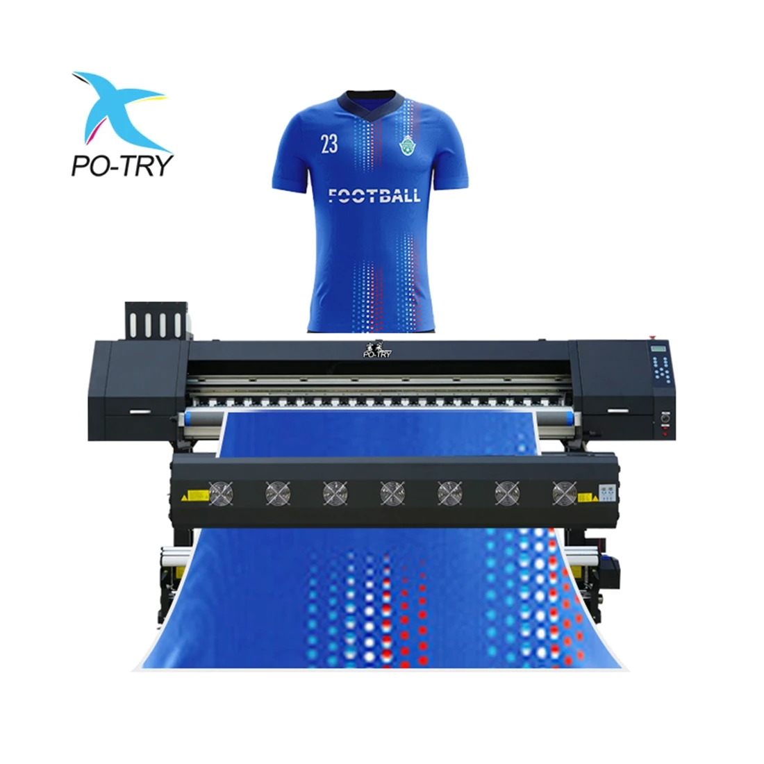 PO-TRY latest model BC series 1.6m/1.8m 4720 large format sublimation paper printer/fabric sublimation printer