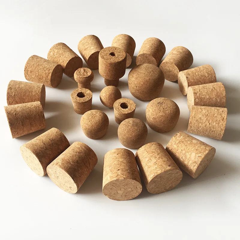 factory custom cork lids for storage glass candle jars Agglomerated Tapered Cork Stoppers Lids for Bottles, Jars, Flasks