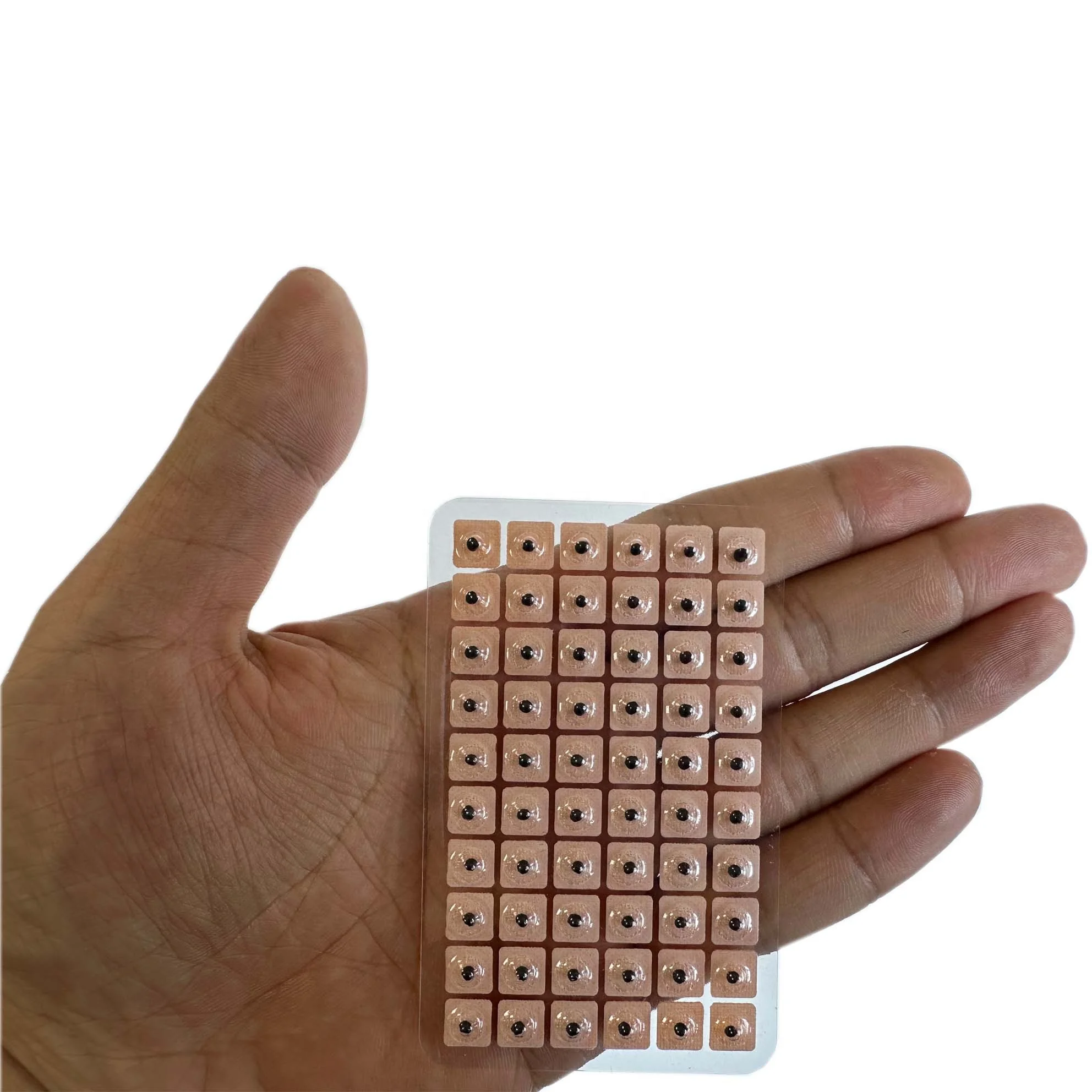 Acupuncture Vaccaria Ear Seeds 600 Counts Disposable Ear Press Seeds Multi-Condition Ear Seed Acupressure Kit (10 Plates)