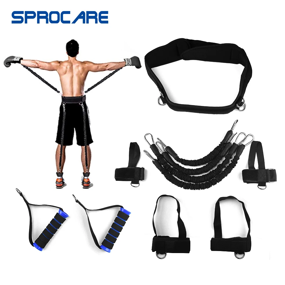 Natural latex resistance tube set,boxing training resistance bands set home fitness wholesale