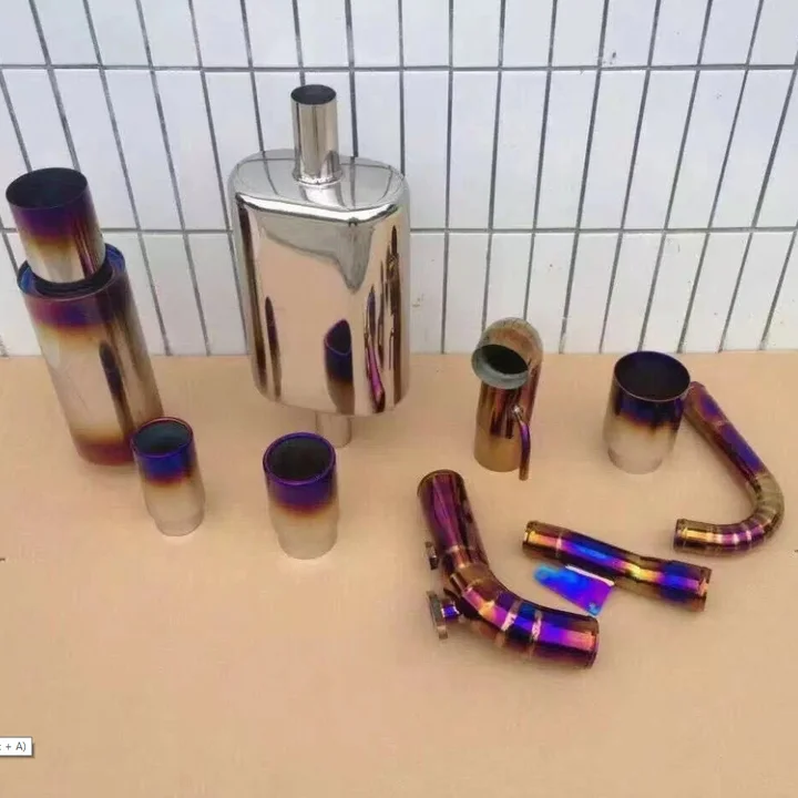 High quality 61mm titanium exhaust muffler pipe titanium tube for motorcycles