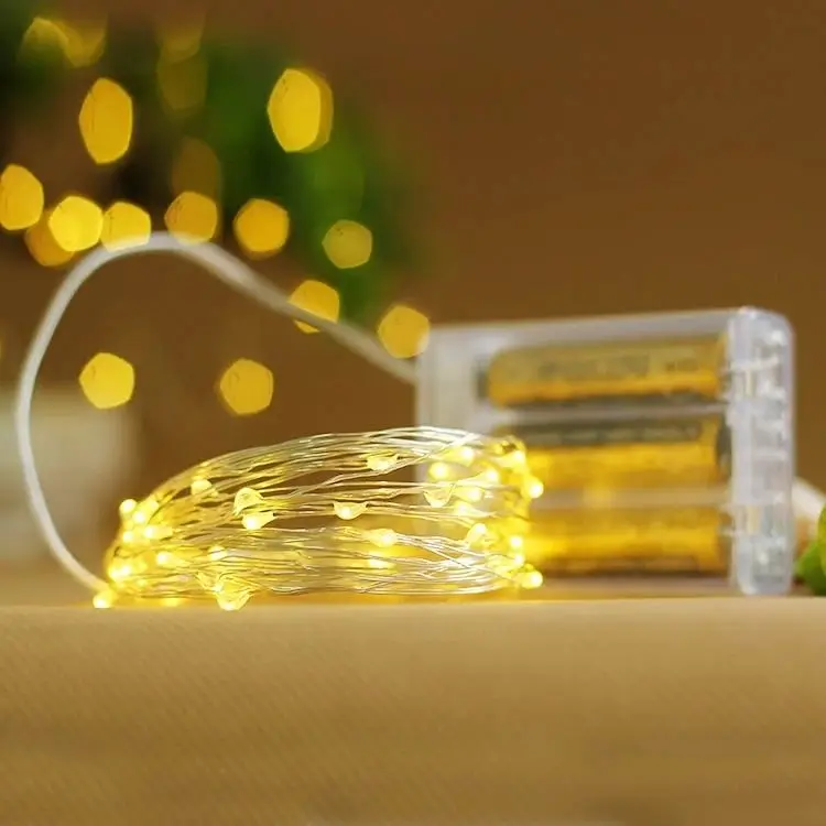 
3AA battery box copper wire led string light for 2020 xmas holiday 