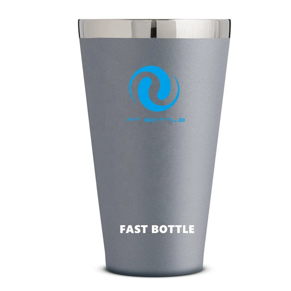 Durable 16oz Beer Tumbler  Double Wall Insulated Thermos Flask Stainless Steel Tumbler Cup for Outdoor Cup