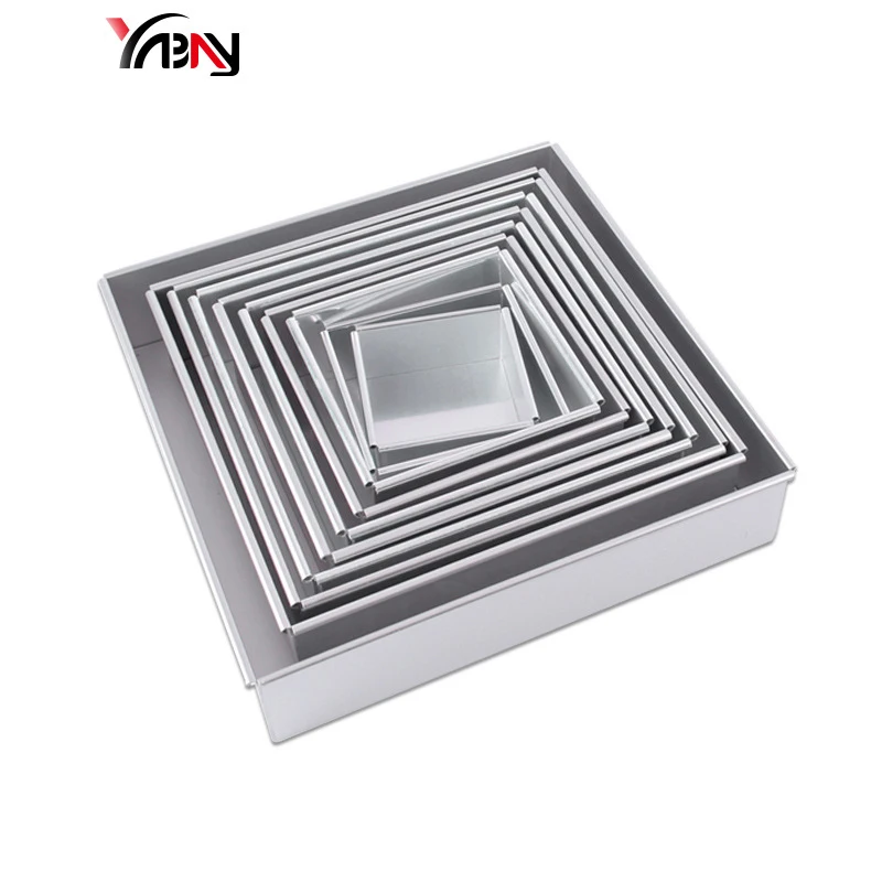 Квадратная форма для торта из алюминиевого сплава со съемным дном, шифоновая форма для торта