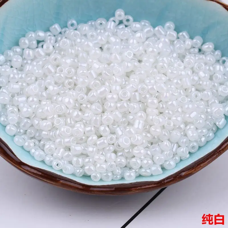 450g 2mm 3mm 4mm Glass Cream Rice Beads for DIY Jewelry Making for Bracelets and Necklaces Crystal Lampwork Glass Beads