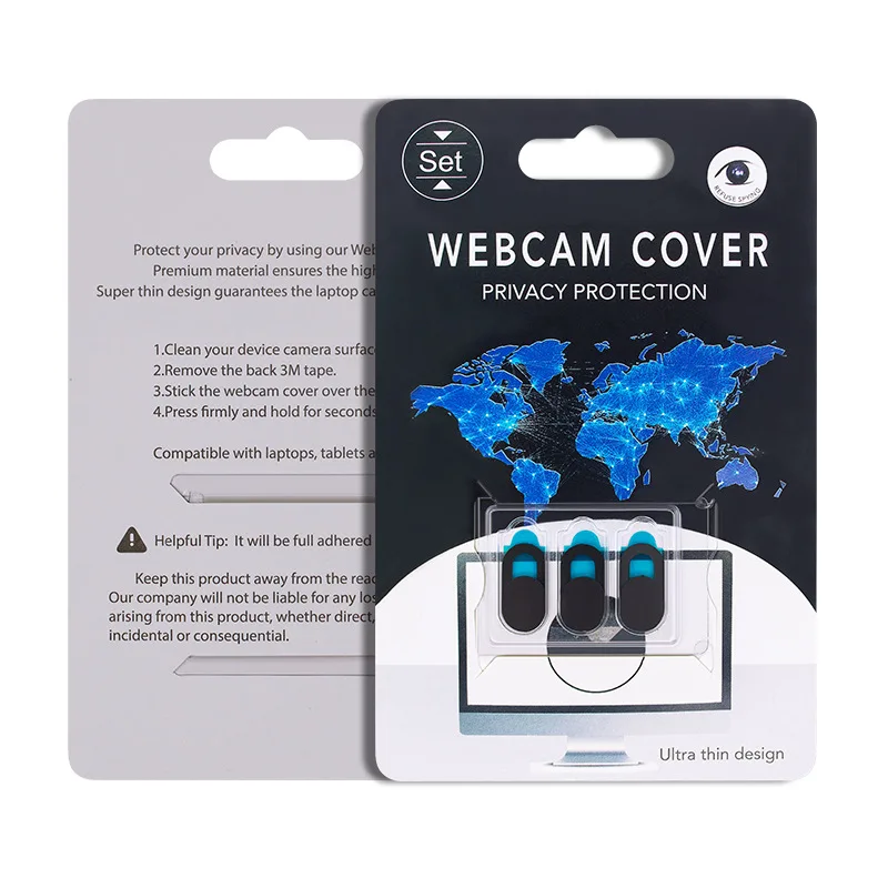 Custom Logo Laptop Notebook PC Webcam Slide Lens Cover 3 Pack Plastic Webcam Privacy Cover Wholesales