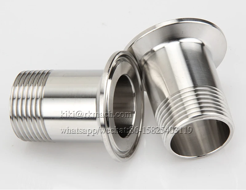 food industry stainless steel 304 DN20 Tri Clamp Male Thread Ferrule Adapter