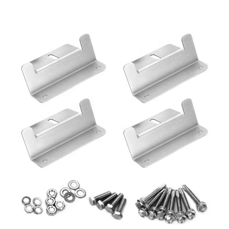 Solar Panel Mounting Bracket Aluminum Solar Panel Z Brackets Roof Solar Panel Bracket Kit for RV Boat Wall Caravans Yacht